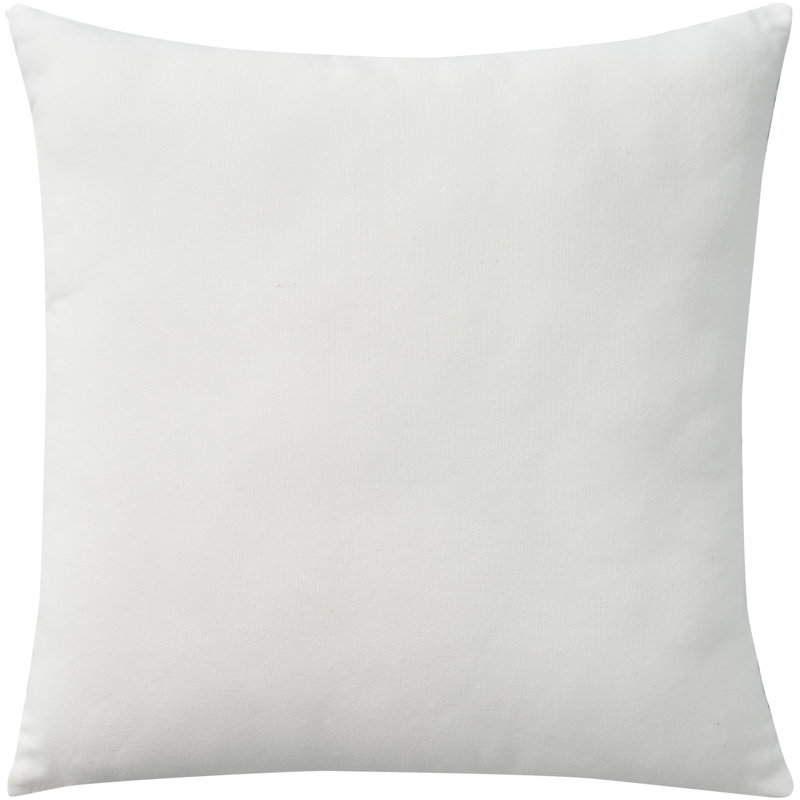 White Cotton Embroidered Coastal Euro Pillow Cover
