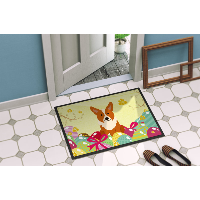 Saroyan Non-Slip Easter Outdoor Doormat, 18"W X 27"L