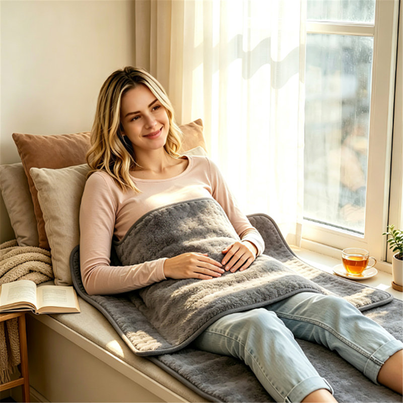 Electric Heating Pad for Pain Relief, 6 Heat Settings, 33.5" x 17.7" Large Flannel Heating Pad, Fast 100W Warming, Wired Controller, for Bed, Sofa, Home Heat Therapy, Warm Gift for Family