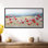 «Red Pink Red Poppies in Mountain Meadows», reproduction d'art sur toile colorée, art mural serein