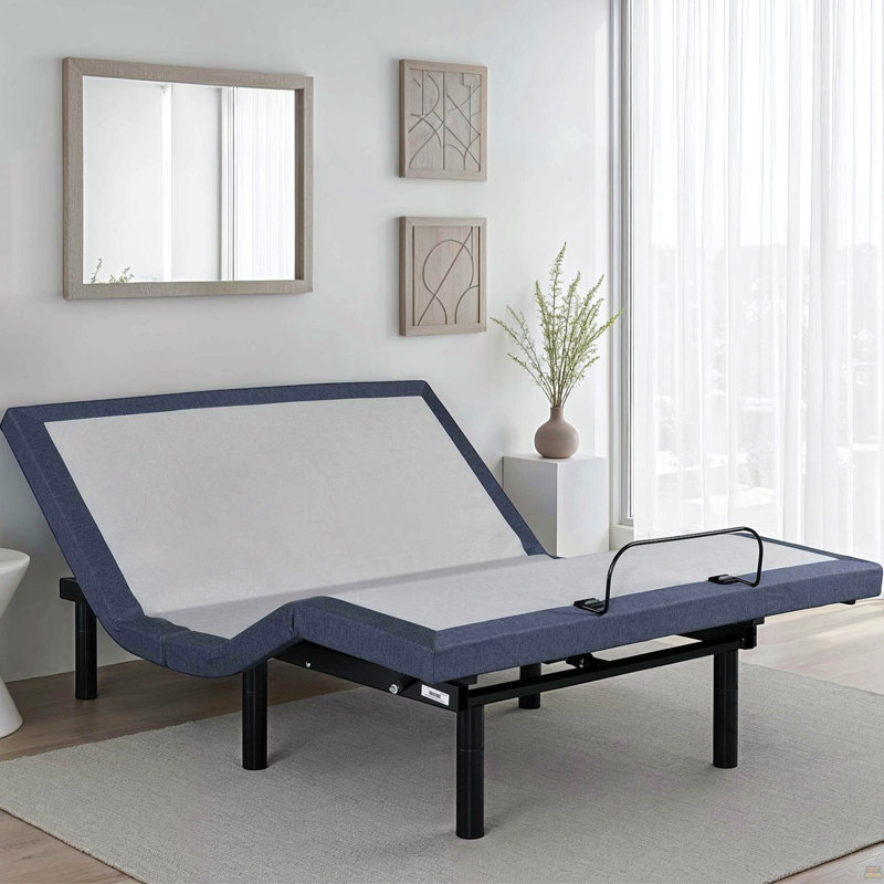 Base de lit simple TG réglable avec massage et réglages de la position de la tête et des pieds