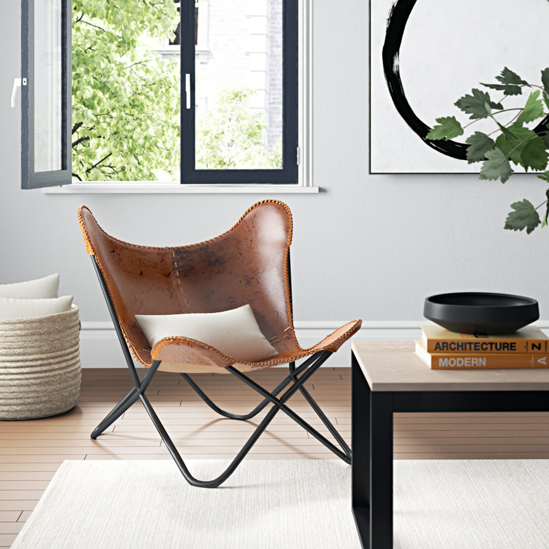 Aadhvika Upholstered Accent Chair, Brown