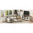 Farmhouse TV Stand for 55/65 Inch TV, Wood Entertainment Center with Acrylic Door Storage Cabinet, Adjustable Shelves, Sturdy TV Console Table for Living Room Bedroom-330634885