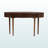 Leyna Fluted Wood 2-Drawer Oval Shaped Console Table