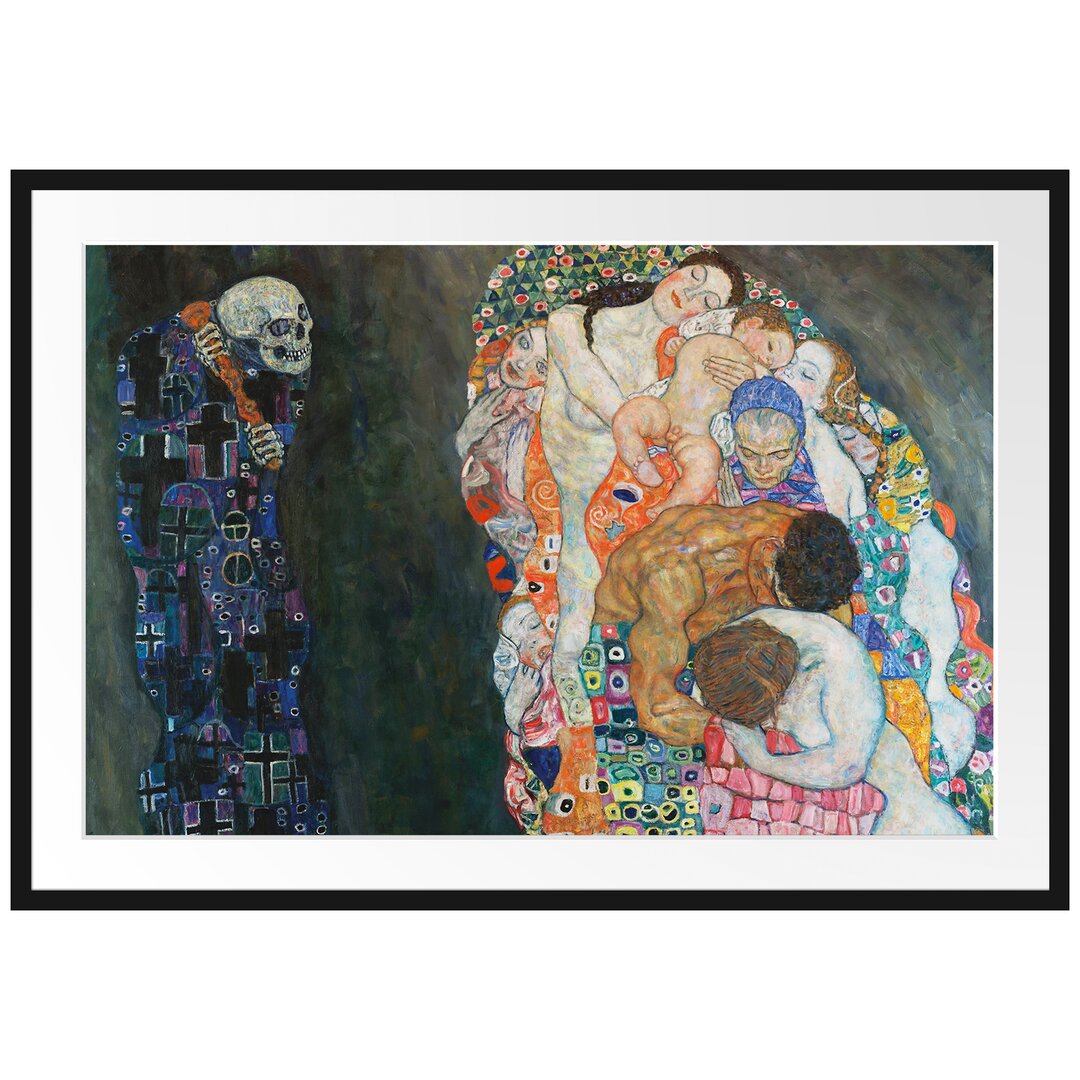 Gerahmter Kunstdruck Death and Life von Gustav Klimt