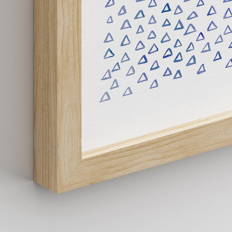 «Pastel Watercolor Blue Polygon Patterns», ensemble de 4 reproductions de cadres photo simples, Naturel, H 16 po x l 12 po
