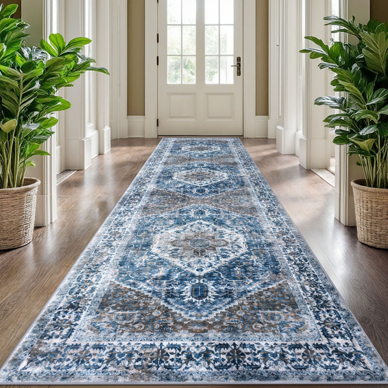 Tapis d'intérieur antidérapant Jodhveer , Tapis de couloir 2 pi 7 po x 10 pi