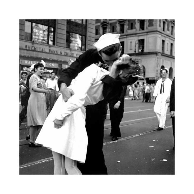 Kissing The War Goodbye - V-J Day In Times Square by Victor Jorgensen - Wrapped Canvas Print