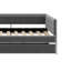 Lit plateforme tapissier pleine grandeur avec tablettes, bureau, station de charge et lit gigogne-1447951919