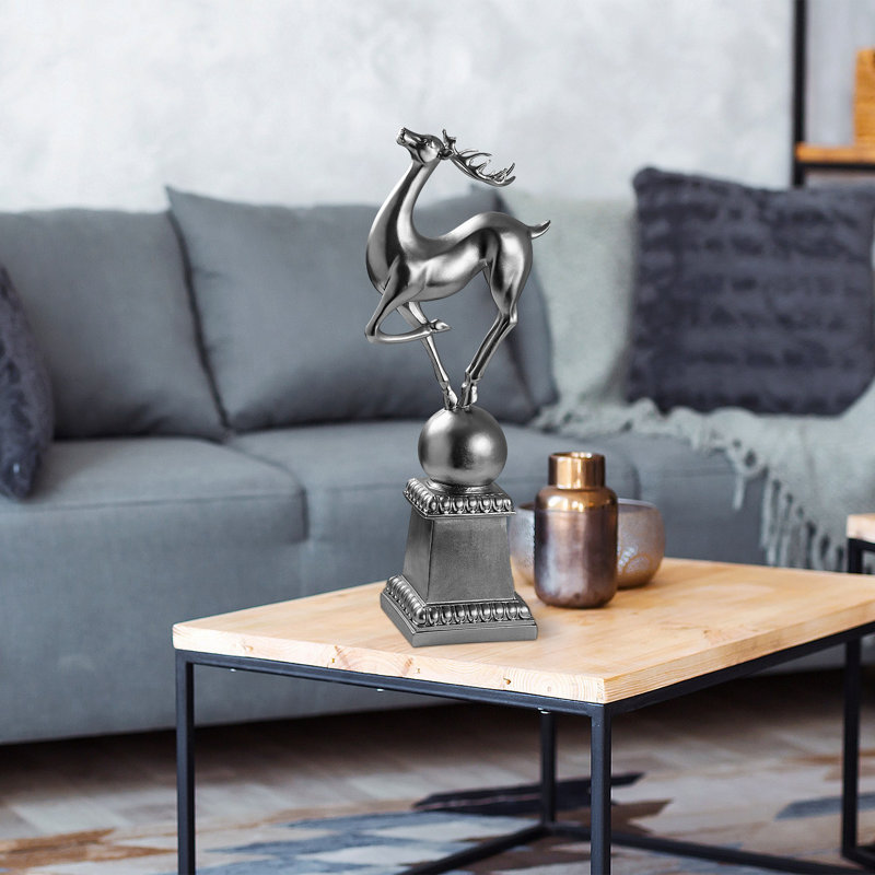 Elegant Decorative Object, Silver Color, 5.9 x 22.4 x 8.3 inches | 100% Polyester Material | Perfect for Home Décor, Living Room Accent, or Office Styling | Stylish and Versatile Design for Any Space