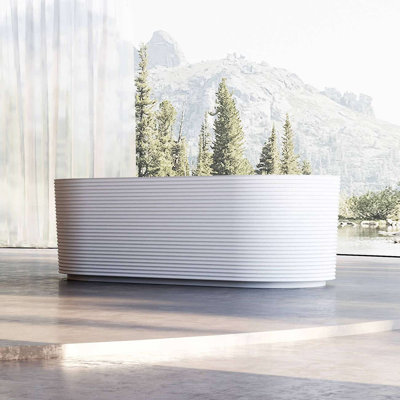 67'' x 29.5'' Freestanding Soaking Acrylic Bathtub