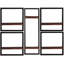 Rivero 2 Piece Solid Wood Tiered Shelf
