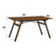 Ensemble de salle à manger 7 pièces - Noyer, finition grise, table rectangulaire, 6 sièges confortables, ensemble d'attraction scandinave noyer et charisme latéral