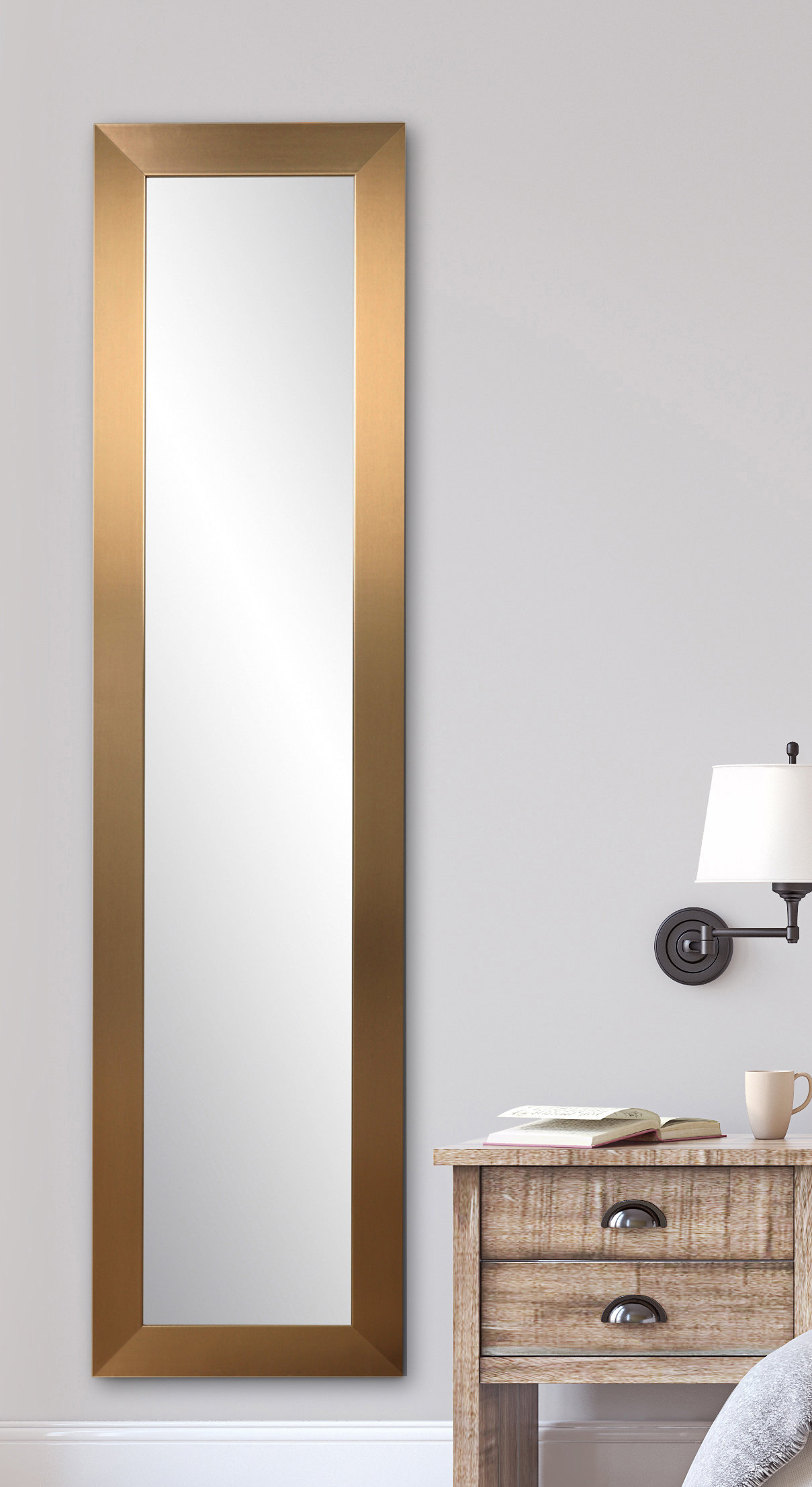 Ebern Designs Ferland Wood Rectangle Wall Mirror Wayfair Canada