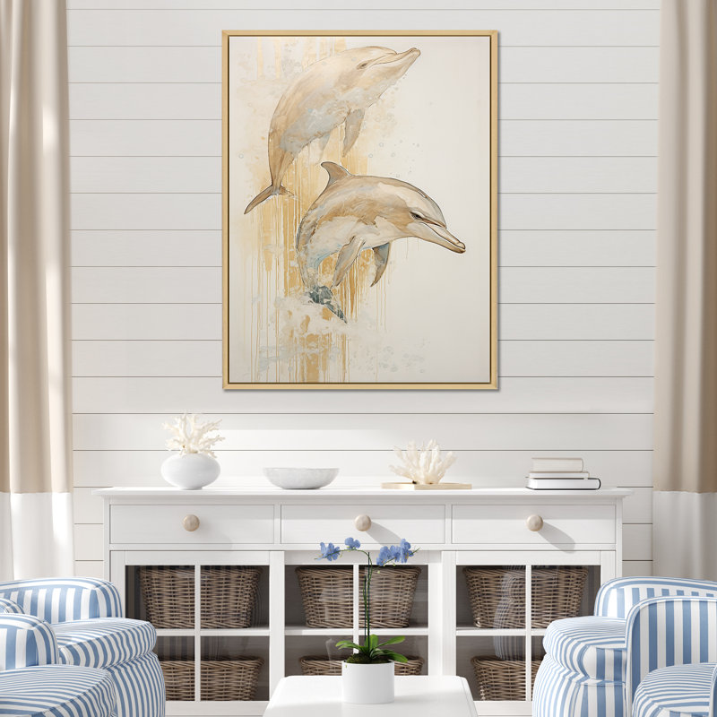«Beige et or», impression sur toile, H 32 po x l 24 po x P 1 po, Cadre naturel flottant