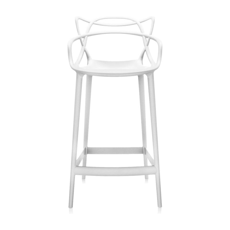 Tabouret de bar et de comptoir, Tabouret de bar (siège d’une hauteur de 30 po), Blanc / Blanc, 2