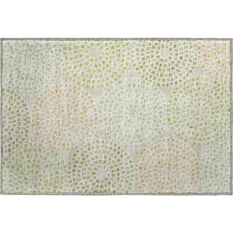 Premium Machine Washable Prisco Aloe Rug