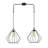 Adjustable Height 2 Lights Metal Cluster Pendant