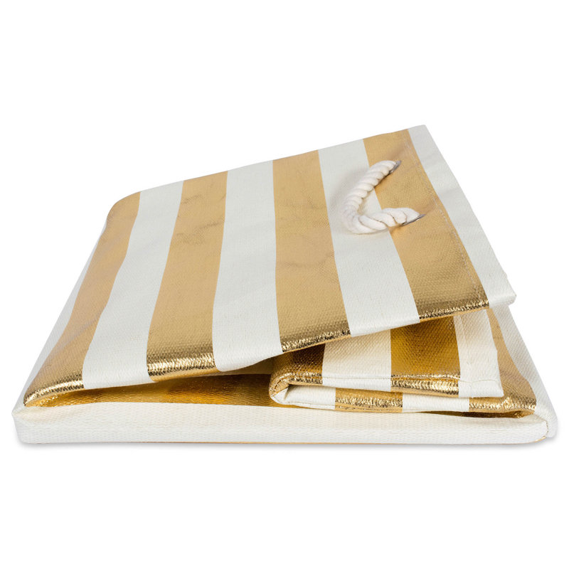 Cube ou bac en tissu Haines, Or, H 12 po x l 15 po x P 17 po