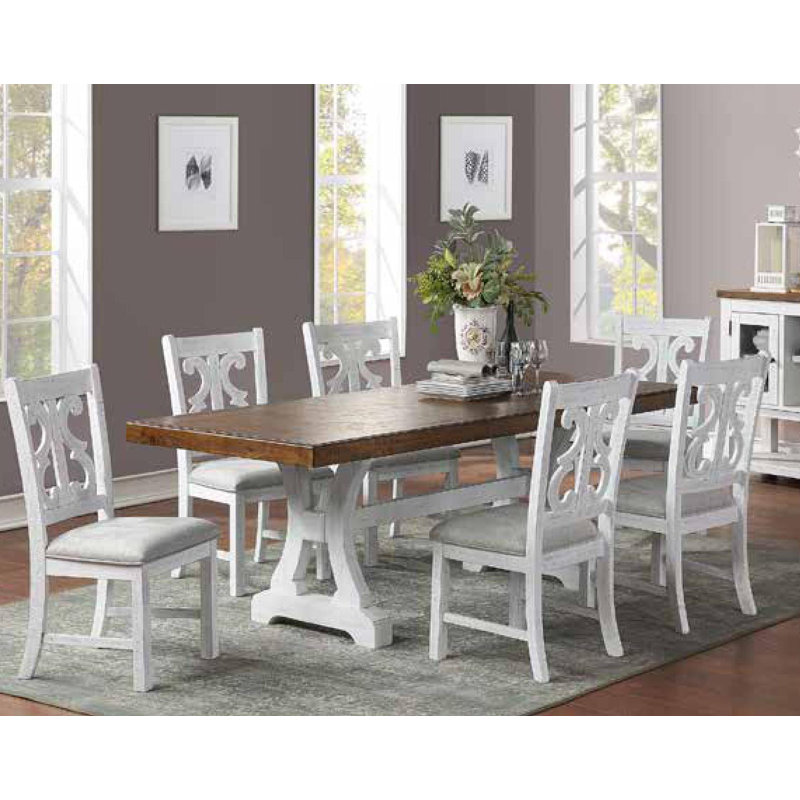 6 - Person Solid Wood Top Four Leg Dining Set