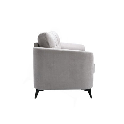 79"W Light Gray Woven Fabric Sofa