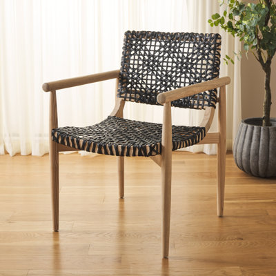 Fauteuil en cuir véritable de 22,83 po de largeur Joshelin