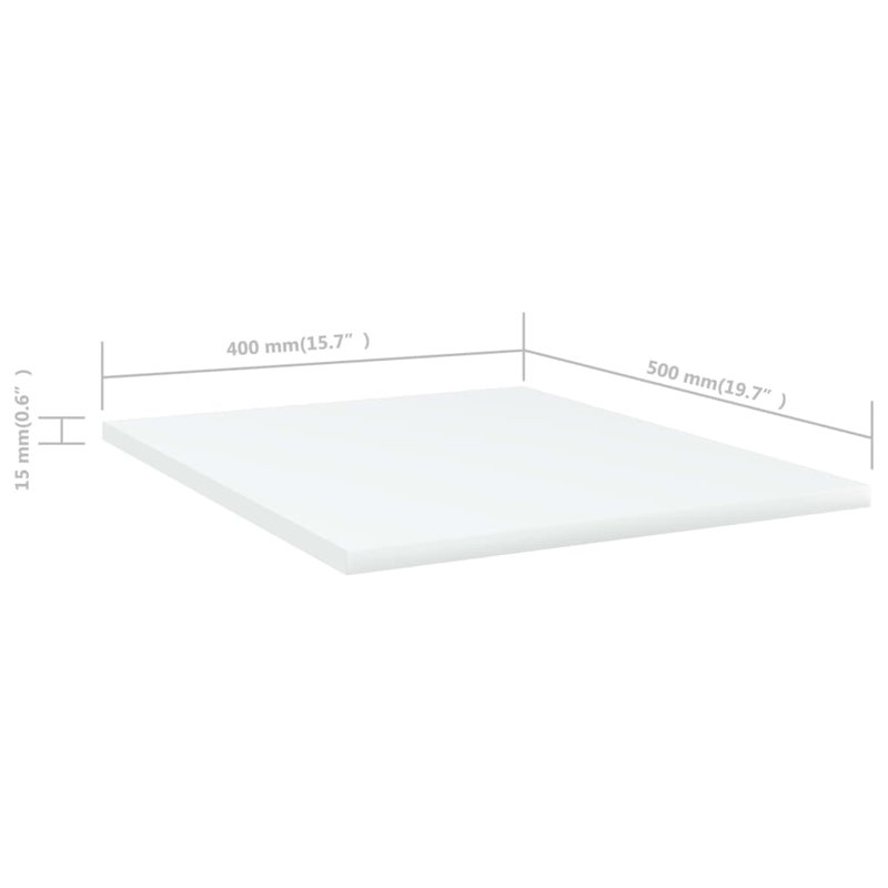 Floating Shelves Wall Shelving Wall Mounted Shelves Display Wall Units, White, 0.6" H x 15.7" W x 19.7" D