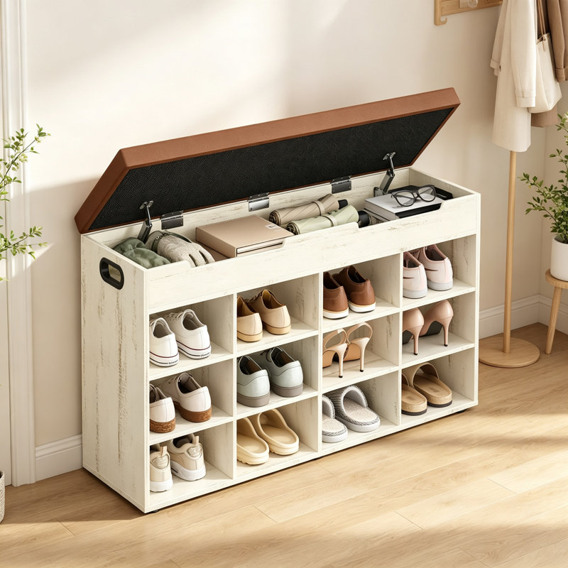 12 Pair Shoe Storage Bench