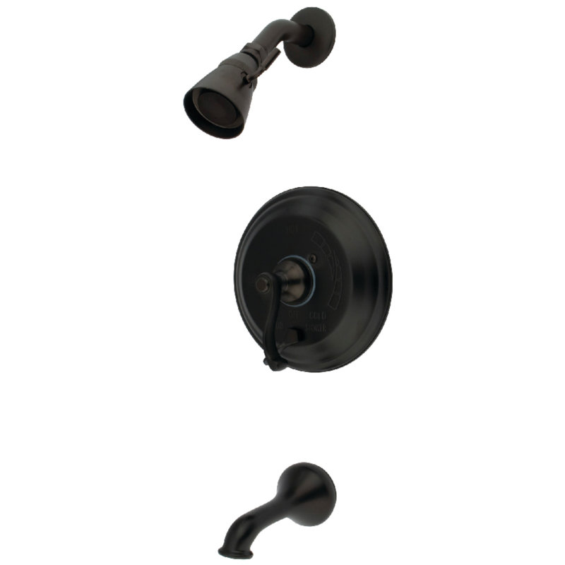 Kingston Brass Restoration Single-Handle Pressure Balanced Tub and Shower Faucet with Diverter Handle