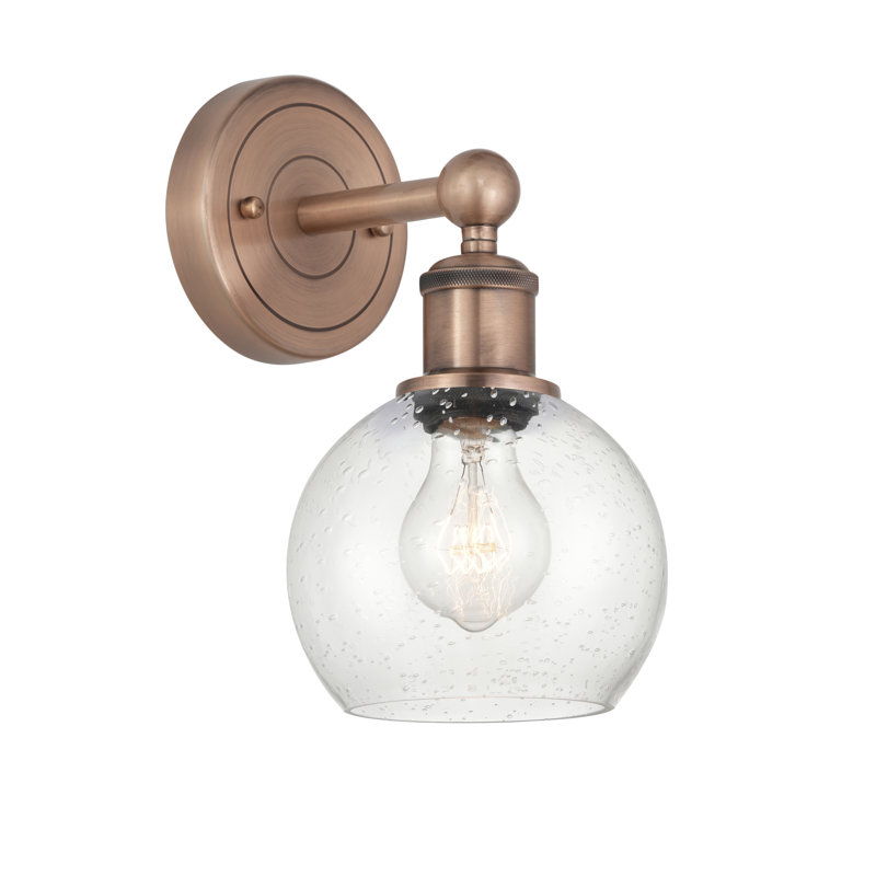Cheboygan Armed Sconce, Seedy, Antique Copper