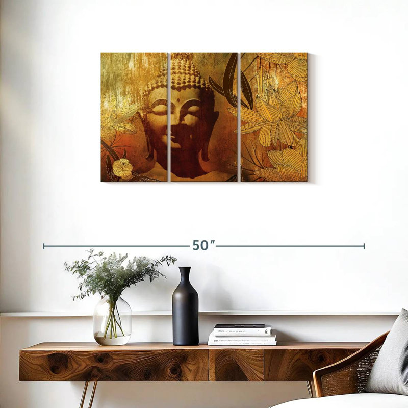 Bouddha floral Leisha, H 20 po x l 33 po
