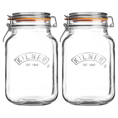 Kilner clip top square jar
