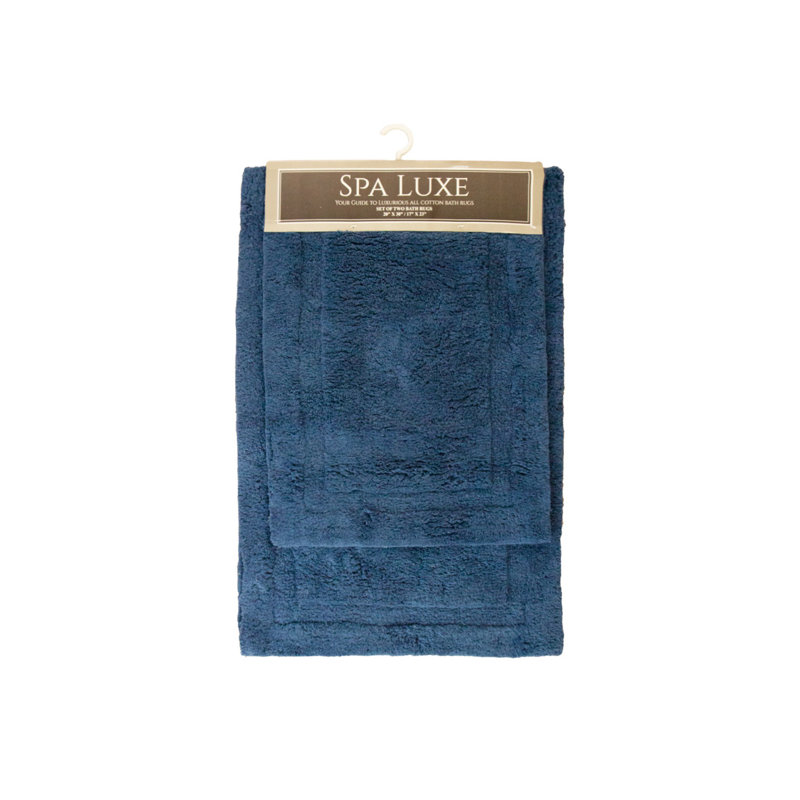 Redner Cotton Bath Rug, Classic Blue