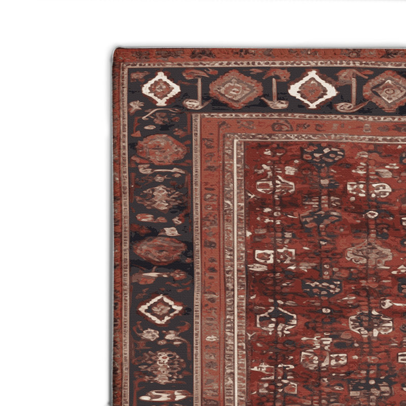 Persian Brown Indoor and Outdoor Area Rug, Rectangle 2' x 3'