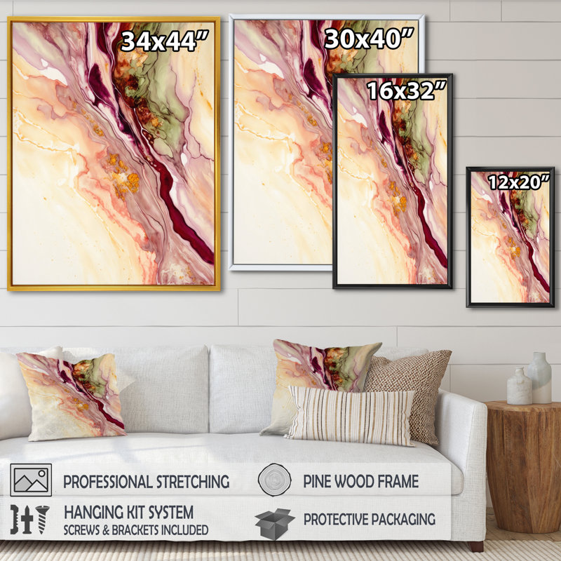 Rendend Point Dreams VI - reproduction sur toile, L 12 po x H 20 po, Toile à cadre flottant noir