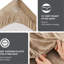 Ensemble de 4 draps pour grand lit taupe - 100% doux et confortable brossé des deux côtés avec 2 taies d'oreiller élastiques