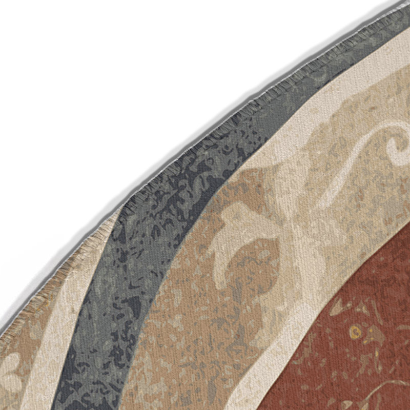 Spirited Dash Indoor And Outdoor Area Rug, Round 5'