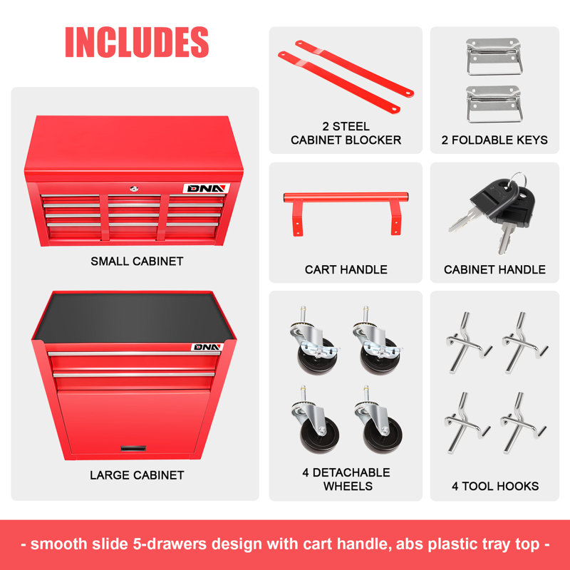Armoire à outils 2 pièces 2-en-1