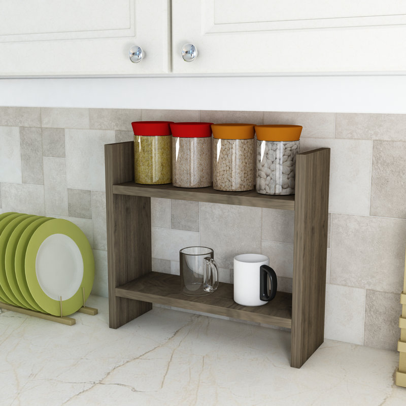 Spice Rack Free-Standing Frowine, Walnut