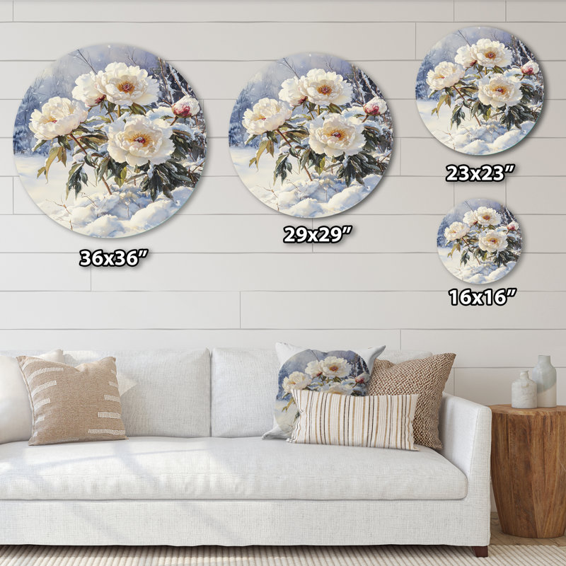 Kaysar - Art mural traditionnel en métal blanc, H 16 po x l 16 po