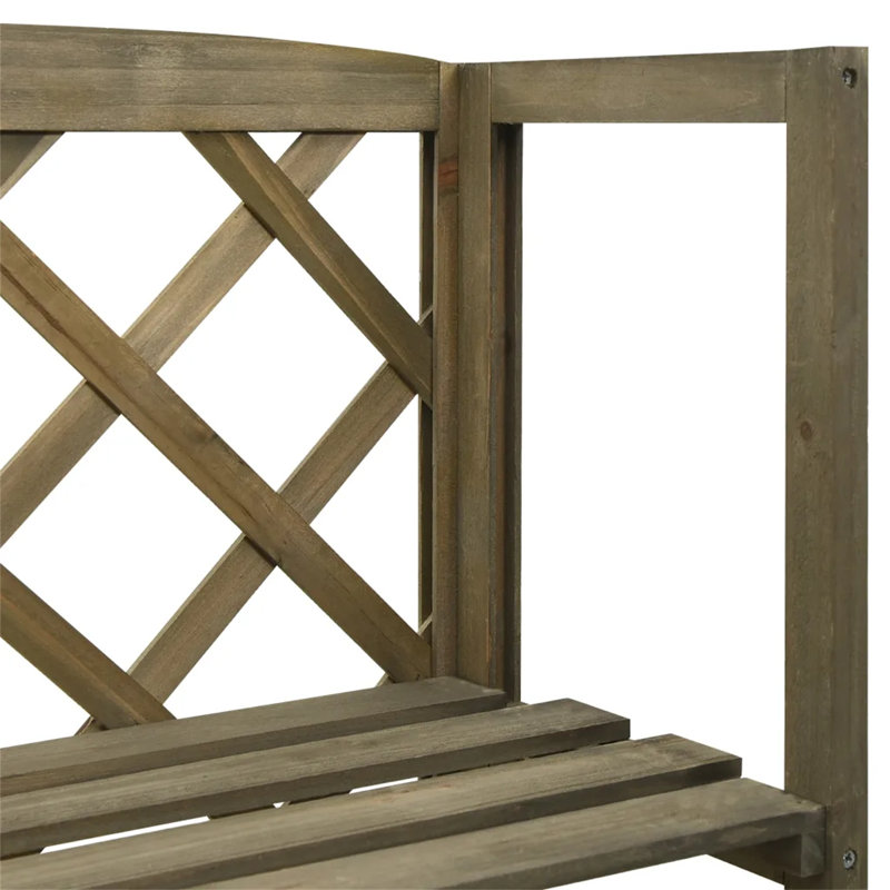 Miacomet 140cm H x 55cm W Solid Fir Wood Lattice Panel Trellis, Grey