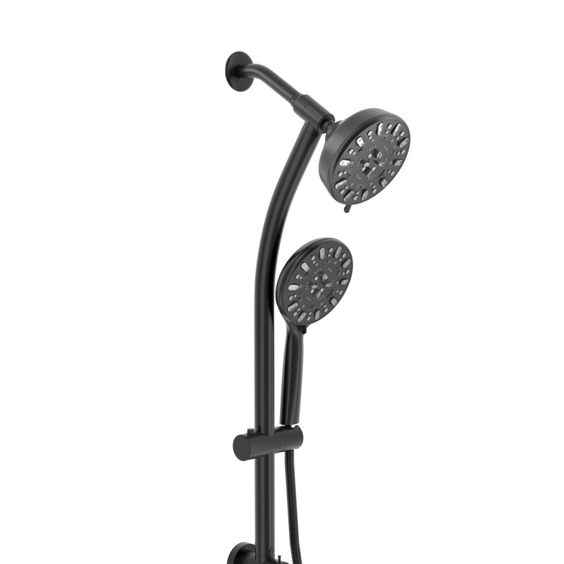 Système de douche complet en nickel, Nickel brossé