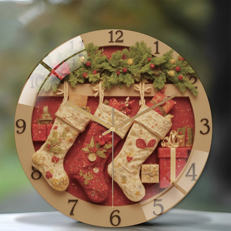 Horloge murale de Noël 12 po