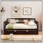 Lit de jour double en bois avec lit gigogne simple, peu encombrant et multifonctionnel pour la vie moderne-264541939