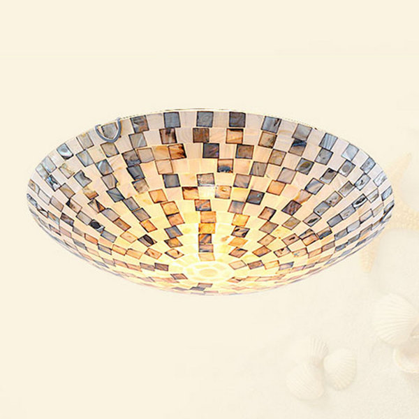 Ivy Bronx Mikara Shell Flush Mount | Wayfair