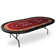 ACEM 90.55'' 10 - Player Red Foldable Poker Table