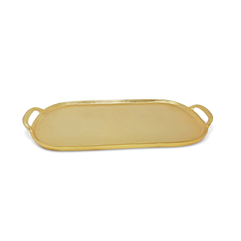 Gold Oval Serving Tray