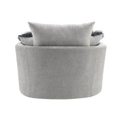 Diala 360-Degree Swivel Oversized Barrel Chair