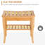 Long banc de douche en bambou, tabouret de douche spa en bois de 20 po avec tablette de rangement en dessous