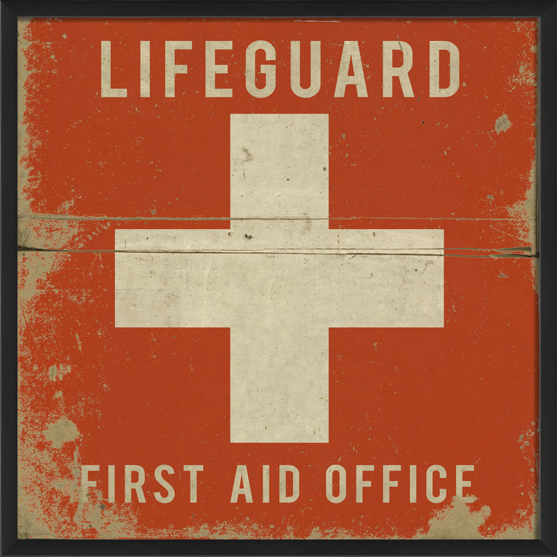 « lifeguard first aid office », impression encadrée